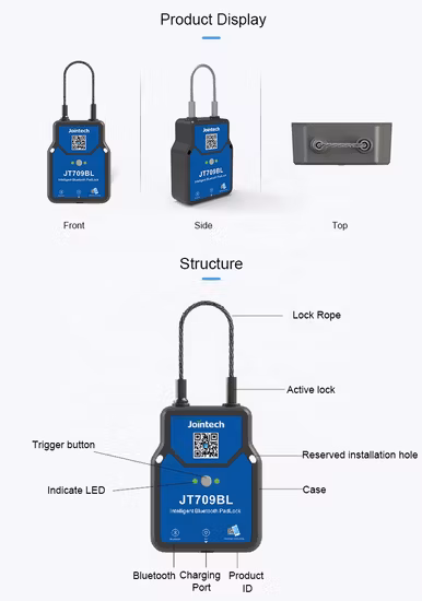 Jiontech GPS Padlock Tracker Tracking Systems Electronic Tracking Seal for Containers and Trucks