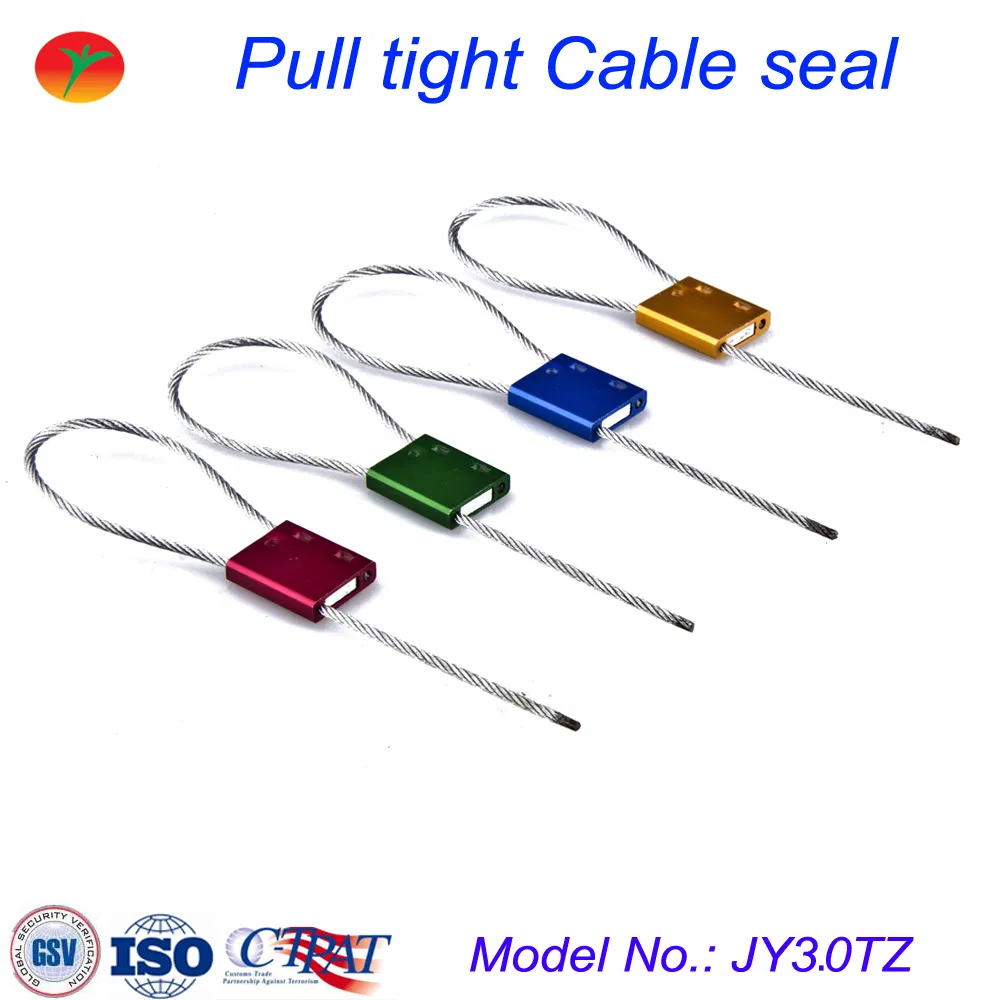 바코드와 번호가 있는 보호 태그 높은 보안 케이블 씰
