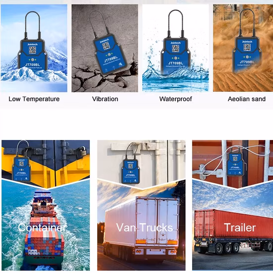 Jiontech GPS 자물쇠, 추적기 추적 시스템, 컨테이너 및 트럭용 전자 추적 씰
