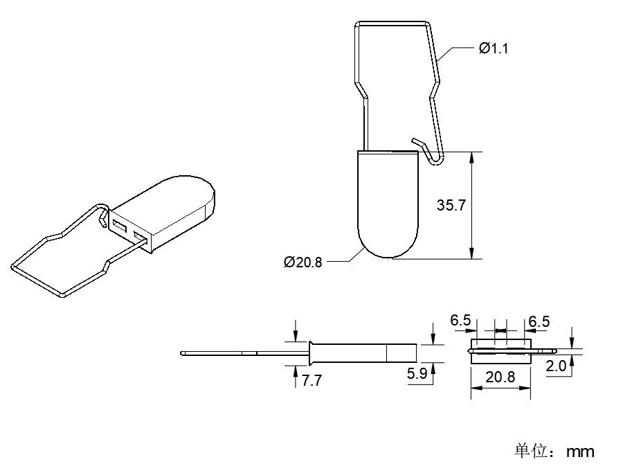 Disposable Security Padlock Seal Disposable High Security Padlock Seal with Logo